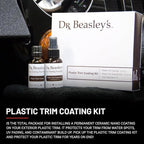 Dr. Beasley's Plastic Trim Coating Kit for Autos - Permanent Ceramic Nano Coating for Exterior Plastic, Blocks UV, Resists Marring and Etching, Makes Cleaning Fast and Easy