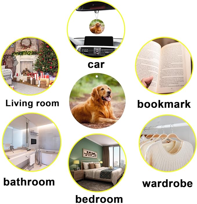 50 pcs sublimation air fresheners blanks Sublimation Blanks Products DIY Air Freshener for Car and Home Hanging Decoration Sublimation car freshener blanks (round))