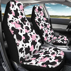 Pink Black Cow Print Front Seat Covers for Cars Navajo Aztec Driver Car Seat Protector Comfort Polyester Bucket Seat Covers Universal Fit for SUV Truck Sedan