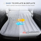 Coverado SUV Air Mattress with Wireless Built-in Pump & Pillows, Durable Thickened 300D Oxford Fabric Car Air Bed for Camping, Quick Easy Set-Up, Universal Air Mattress for SUVs, Minivans