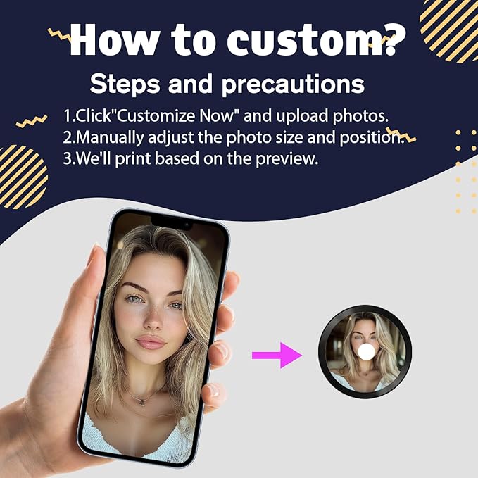 Sonloka Personalized Car Air Freshener, Car Vent Decoration, Unlimited Creativity, Double Sided Printing Customized Car Diffuser with Picture. (L, 6 Pcs CD)