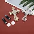 2PCS Cross Car Air Vent Clip Shiny Rhinestone Car Essential Oil Diffuser Car Interior Charm Decoration Accessories for Women Men Auto Interior Decor