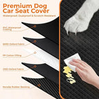 Dog Car Seat Cover for Pets Waterproof Seat Cover Hammock Nonslip Durable 600D Heavy Duty Scratch Proof Soft Back Seat Covers for Cars Trucks and SUVs