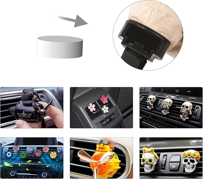 8 Packs Car Air Vent Clips Freshener Refills Solid Fragrance Replacement Pads, Long Lasting Fresheners for Cars(4 Scents included Cologne,Lavender, Lemon, Ocean)