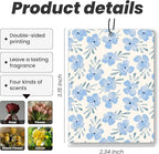 Preppy Coquette Pink Bow Floral Car Air Freshener 4 Pcs - Trendy How Lucky Are We Bow Flowers Air Freshener Hanging Decor for Cars Closet Drawer Books, Girly Car Accessories Mirror Decor for Women