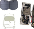 VanEssential Insulated Magnetic Blackout Rear Door Window Covers (Pair) Designed for Mercedes-Benz VS30 (Van Years 2019 to Current) - Charcoal Gray