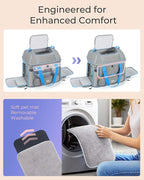 Expandable Cat Dog Carrier: NOBLE DUCK Soft-Sided Pet Carrier Airline Approved Large Small Medium Collapsible Portable Travel Up to 25 Lbs Black