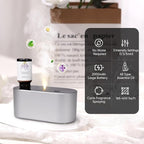 Waterless Diffuser for Essential Oil, Battery Operated Scent Air Aromatherapy Diffuser, Mini Aroma Diffusers with 3 Intermittent Mist Modes, Cycle Start for Home Office Bedroom - Silver