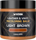 Leather Recoloring Balm & Color Restorer | Light Brown Leather Dye, Paint & Repair Kit for Furniture, Couches, Car Seats, Shoes|Restore Faded & Scratched Surfaces