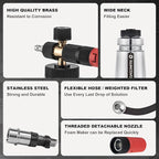 Foam Cannon Wide Mouth for Pressure Washer, Thick Snow Foam Lance for Car Wash, Adjustable Soap Cannon with 1/4 Inch Quick Connector, Additional 1.1mm Orifice Nozzle