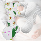 Baby Travel Pillow, Upgrade U-Shape Infant Pillow for Car Seat Pushchair and Stroller, Soft Comfortable Sleep Cushion for Kids Newborn and Toddler -Avocado