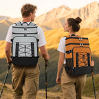 MIYCOO Cooler Backpack - 40 Cans Insulated Backpack Cooler for Men & Women, Portable 2 Leak Proof Compartments Coolers Bag for Beach Travel Picnic Lunch Hiking BBQ Camping