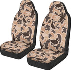 ELEQIN Car Front Seat Covers, Duck Camo Hunting 2 Pack Polyester Automotive Seat ProtectorsSoft & Breathable, Vehicle Interior Accessories for Most Cars