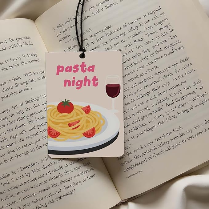 Kitchen & Foodie - Themed Car Air Freshener 4 Pcs, Fun Culinary Quotes & Art Hanging Air Freshener for Cars Closet Drawer Books, Car Accessories Mirror Decor for Cooking Lovers.