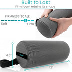 Vive Lumbar Roll Pillow for Lower Back Pain - Low Back Support Cushion for Office Chair, Car, Driving, Desk Computer - Ergonomic Portable Cervical Bolster for Thoracic Low Rest Posture Corrector(Soft)