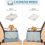 PETSFIT Dog Car Seats for Small Dogs – Patented Safety Buckles – Safety Tether – Foldable Travel Dog Booster Car Seat Reduces Anxiety & Road Trips – Stable Frame, Fits Front/Back Seat (Mint Green)