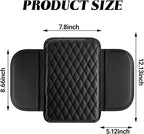 Car Center Console Cover, Upgraded Microfiber Car Armrest Cover Cushion, with 2 Storage Bags Scratch, Resistant Leather Cars Armrest Storage Box Universal Vehicles Accessories (Black)