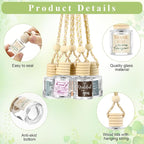 50 Pcs Employee Appreciation Gifts Bulk Empty Glass Car Air Freshener Hanging Diffuser Thank You Gifts for Employee Nurse Staff Dietician Social Worker Volunteer