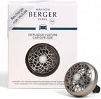 MAISON BERGER Luxury Car Air Freshener Vent Clip – Refillable Scent Diffuser for Car Vents, French-Made, Adjustable Fragrance (No Pods/Refills Included, 1.75” Diameter) - Graphic Matte Finish