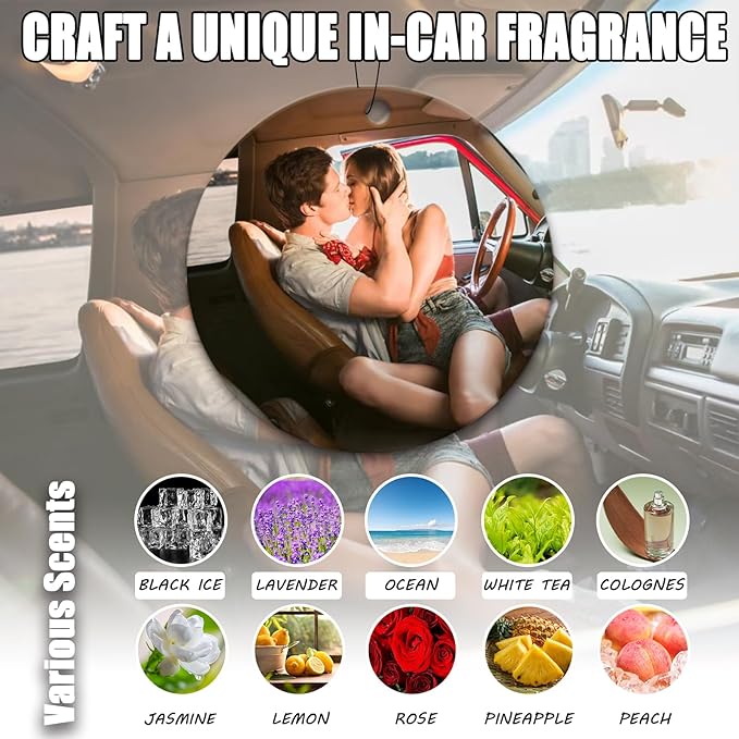 100Pcs Custom Logo Air Freshener for Car Bulk, Wholesale Personalized Double-Sided Car Air Fresheners, Custom Commercial Photo/Logo with Scents Freshener (100 Round)