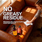 Leather Cleaner and Conditioner for Couch: Complete 2-Step Care Set for Car Interior Furniture Sofa Shoes Bags & Jackets - Restores Dry Cracked Faded & Scratched Leather