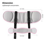 LETTON Car Seat Head Support for Child, Adjustable Toddler Car Seat Head Holder Head Strap, Safe, Breathable Head & Neck Pillow Support Solution– Baby & Kids Travel Accessories, Grayish Pink