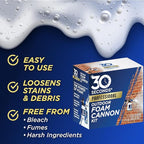 30 SECONDS Foam Cannon Kit – Pressure Washer Sprayer + 8 fl. oz. Soap – Foaming Cleaner for Siding, Decks, Driveways & Outdoor Surfaces