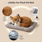 Sleeping Fox Bamboo Charcoal Bag - Realistic Plush Animal Odor Eliminator and Moisture Absorber for Car, Home, Closet - Soft Decorative Fox Figurine