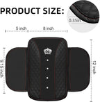 NBTEPEM Bling Crown Car Center Console Armrest Cover, Leather Middle Console Cover Cushion with 2 Storage Bags, Car Armrest Storage Box Interior Accessories for Most Vehicles(Black)