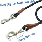 MayPaw Training Tie Down- Short Dog Tether Indoor- Strong Rope Dog Car Leash Seat Belt- 5 Sizes Vehicle Safety Restraint Lead for Small Medium Large Dogs (24 Inch)