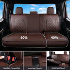 Huidasource Tacoma Custom Seat Covers Fit for Toyota Tacoma 2016-2023 Double & Crew Cab SR SR5 Limited TRD Sport/Pro/Off Road, 360° Full-wrap Waterproof Car Seat Cushion Cover (Full Set/Coffee)