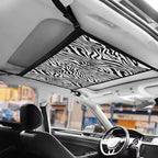 Car Roof Storage Bag Zebra Stripes Car Storage Bag Organizer Multi-Purpose Car Bag Storage Box Organizer Pouch Pocket Large Capacity Storage for Small Items