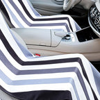 2 Pack Car Seat Towel Covers with Storage Bag 63 x 32 Inch Athletic Running Towel Seat Sweat Washable Non Slip Cover Gift for Car Outdoor Sport Activities (Black Vertical Stripes)