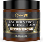 2025 New Advanced Leather Recoloring Balm,Medium Brown Leather Repair Kit for Furniture,Leather Dye Filler,Leather Color Restorer for Couches,Leather Scratch Remover for Car Interior