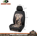 Mossy Oak Low Back Camo Seat Covers, Airbag Compatible, Universal Fit, Fits Most Bucket Seats - Made with Premium Waterproof Neoprene Fabric - Official Licensed Product