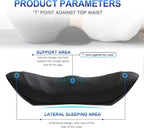 Lumbar Support Pillow, Ergonomic Back Cushion for Office Chair with Adjustable Straps & Detachable Breathable Cover,Memory Foam Car Lumbar Pillow, Back Support Pillow for Car, Office,Bed Rest(Black)