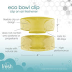 Fresh Products Eco Bowl Clip Air Freshener Versatile Design Toilet Freshener Trash Freshener Chemical Free Natural Oils Discreet Lasts 30 Days Made in the USA Citrus 12 pk