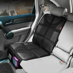 Autobase Car Seat Protector for Child Car Seat | Largest and Thickest Waterproof Backseat Protector for Kids and Pets | Heavy-Duty Non-Slip Rubber Padded Backing (Black, XL – 1 Pack)