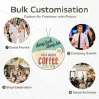 HINFKA 10-1000 Pcs Custom Air Fresheners with Picture – Personalized Double-Sided Car Freshener with Logo or Photo, Bulk Customized Gifts for Business Events and Branding (A07-Round, Personalized)