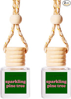 COOLGIRLCANDLES Sparkling Pine Tree Car Hanging Fragrance Oil Diffuser for Essential Oils, Automobile Aromatherapy, Long Lasting Car Diffuser Bottle