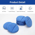 Microfiber Wax applicator pad,car Wax applicator pad with Finger Pocket Wax, Foam applicator Pads for car Detail,Buffing Polishing Foam Pads for Car Cleaning and Fine Polishing (5 inch,6 Pack)