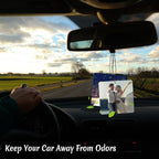 Custom Air Freshener with Picture - Photo Air Freshener for Car,Double-Sided Customized Photo Text, Personalized Gift for Boyfriend Men Car (Square)