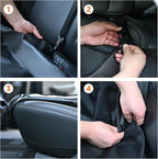 Amazon Basics Waterproof Dog Car Seat Cover, Scratch Proof Protector for Pet, Car Back Bench, 56 x 47 inch, Black