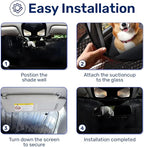 GENANY Cute Corgi Dog Family Funny Windshield Sun Shade for Car SUV Truck (55x30 Inches), Sun Shade for Front Windows, Protector Blocks UV, Spring Car Decor