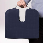 DMI Gradual Slope Seat Cushion for Coccyx, Sciatica and Tailbone Pain, Machine Washable-Cover, 15 Inch, Navy (Pack of 10)