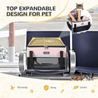 Lekereise Top-Expandable Pet Carrier 17x11x9.5 Inch Alaska Hawaiian Airline Approved Soft Sided Underseat to 12lbs Travel Carriers for Small Cats and Dogs with Locking Safety Zippers Anti-Scratch Mesh