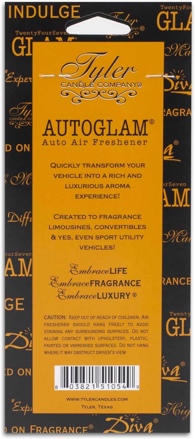 Tyler Candle AutoGlam Car Freshener, Platinum Scent (3)