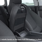 JDMCAR Center Console Armrest Cushion for 2025 Toyota RAV4 Accessories 2024 2023 2022 2021 2020 2019 Leather Middle Console Lid Cover Pad Protector Elbow Arm Rest Covering Car-(Black)