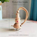 2 Pack Car Air Freshener Diffuser Hanging, Refillable Essential Oil Bottle with Wooden Cap, Long Lasting Drift Car Air Freshener for Women Men - Car Accessories-A1