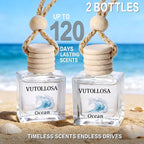 2-Pack Car Air Fresheners, Car Deodorizer, Ocean Wind Air Freshener – Long Lasting Hanging Car Air Freshener for Men and Women, Car Scent Diffuser by VUTOLLOSA